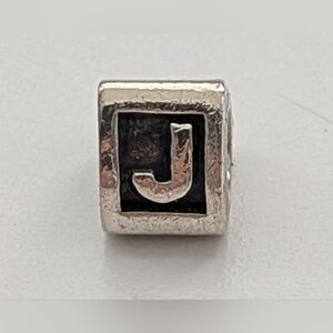 Authentic Pandora Silver Triangular Letter "J" Charm